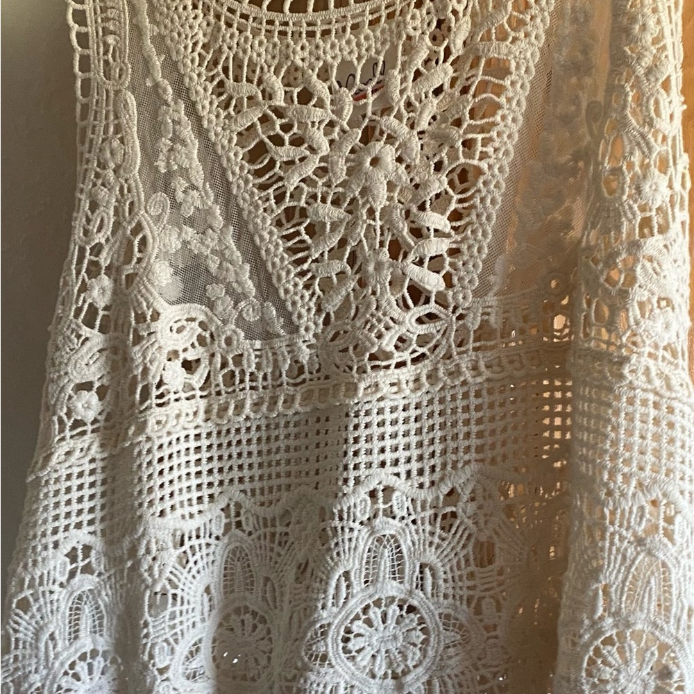 Noelle Cream Crochet Lace Top